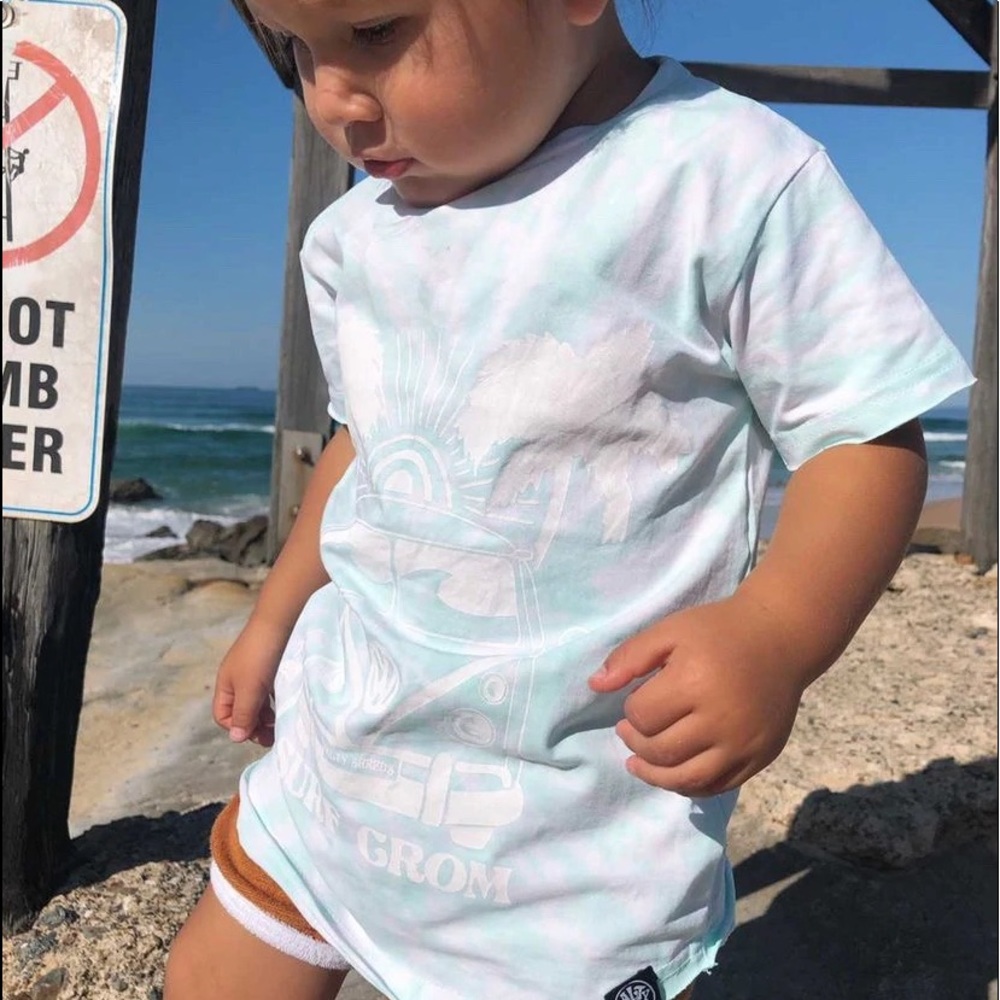 NWT Salty Shreds Surf Grom Organic Tie Dye Tee